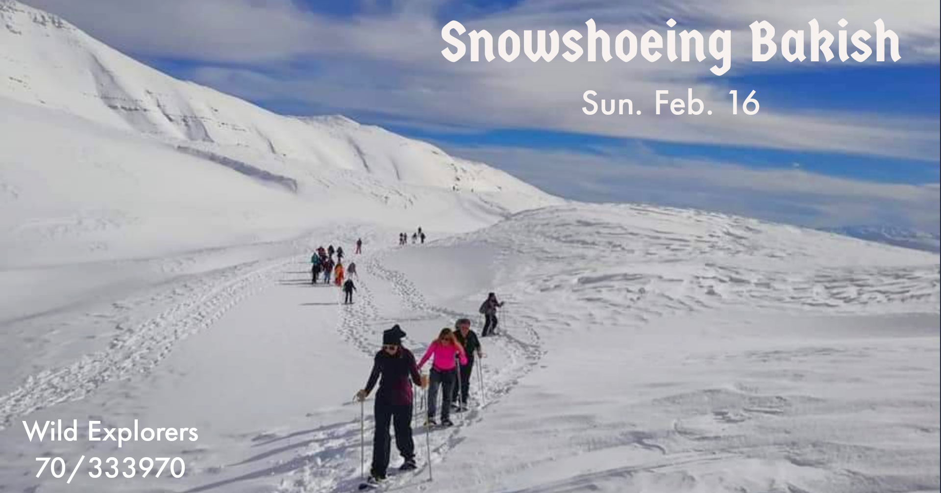 Snowshoeing Bakish Sannine ihjoz